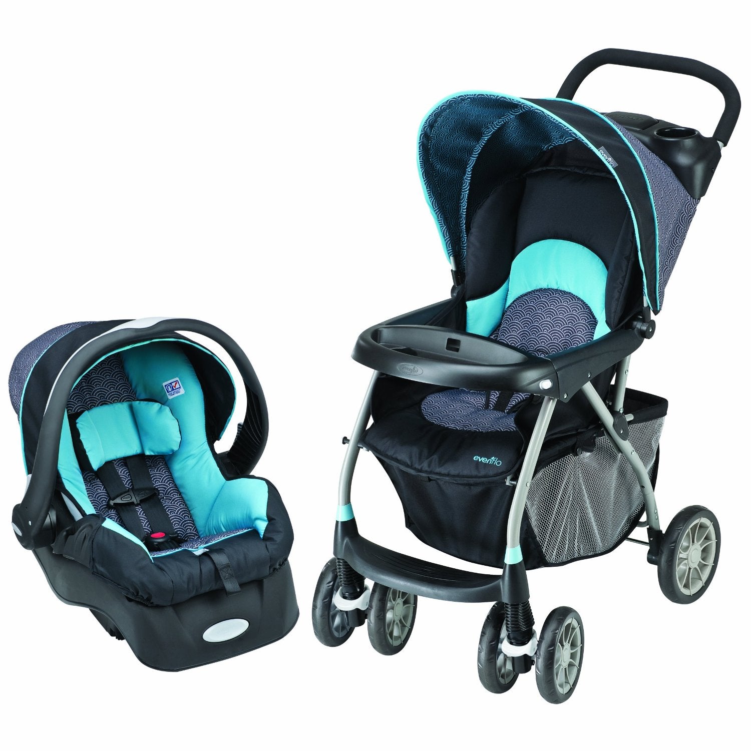 newborn baby boy carseat and stroller