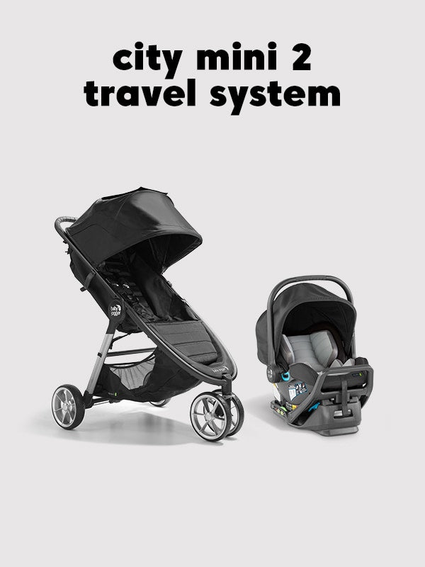 Stroller - Baby Jogger City Mini 2 3W + City GO 2 Travel System, Opulent Black