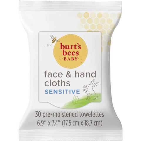 Burt's Bees Baby Face & Hand Cloths, 30 count -ANB Baby