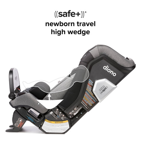 Diono Radian 3QXT+ Latch Convertible Car Seat, Black Jet travel booster -ANB Baby