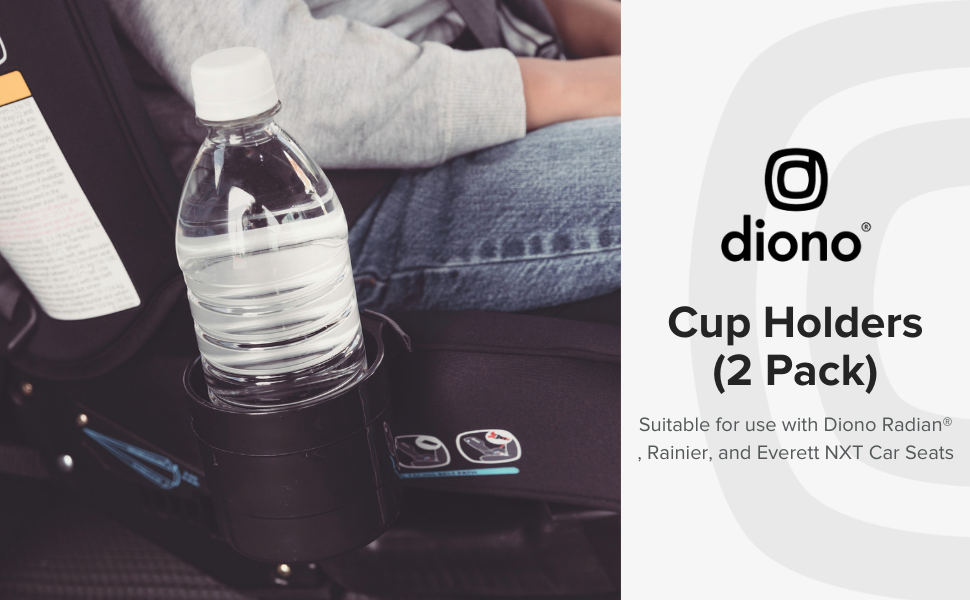 Bottle - Diono XL Cup Holder for Radian Car Seat, 2-pack