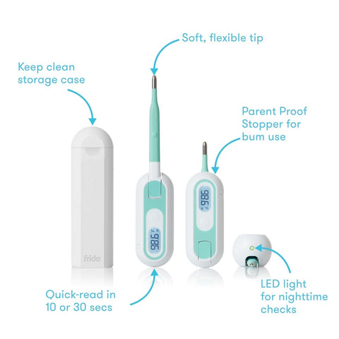 Toothbrush - FridaBaby 3-in-1 True Temp Thermometer, White