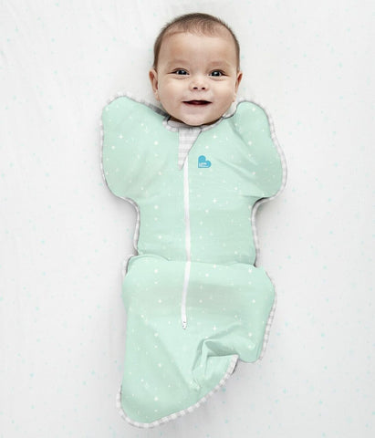 Clothing - Love To Dream Swaddle UP Lite, Mint Stars