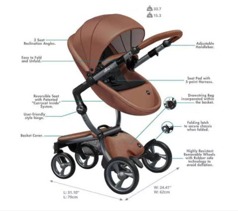 Stroller - Mima Xari 2020 Stroller with Reversible Reclining Seat