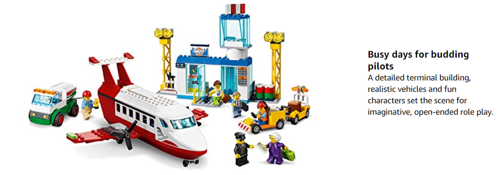 Transportation - Lego City Central Airport Building Toy, 286 Pieces