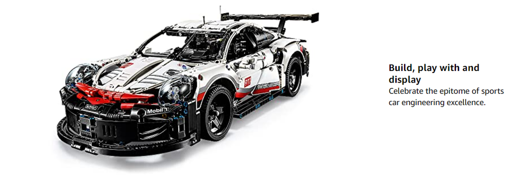 Race Car - Lego  Technic Porsche 911 RSR  Race Car Building Set, 1,580 Pieces
