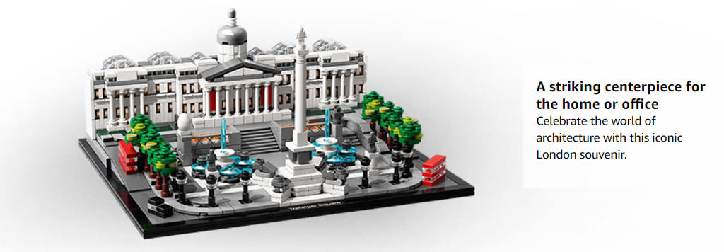 Metropolis - Lego Architecture Trafalgar Square Building Kit, 1197 Pieces