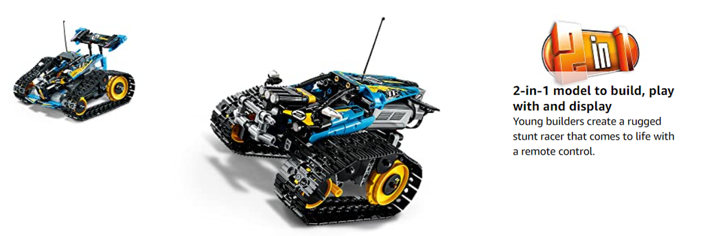 Machine - Lego Technic Remote Controlled Stunt Racer Building Kit, 324 Pieces