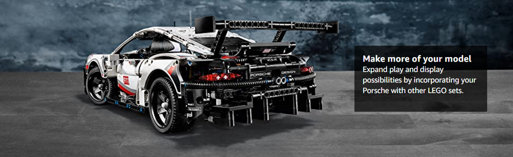Vehicle - Lego  Technic Porsche 911 RSR  Race Car Building Set, 1,580 Pieces
