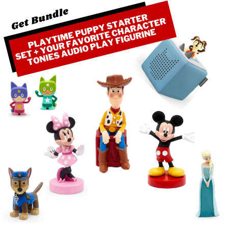 Figurine - Tonies Toniebox Playtime Puppy Starter Set, Light Blue with Tonies Audio Play Figurine