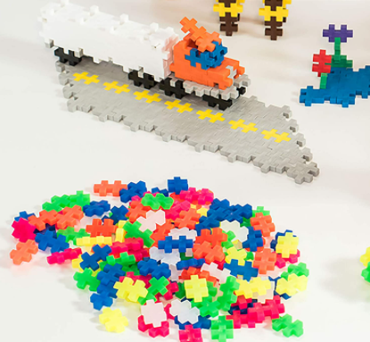 Toy - Plus-Plus Learn to Build Basic Color Mix Puzzle Blocks, 400 Piece