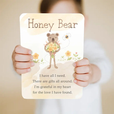 The Affirmation Card Slumberkins Honey Bear Kin, Gratitude, Honey -ANB Baby
