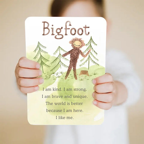 The Affirmation Card Slumberkins Maple Bigfoot Kin, Self Esteem, Brown -ANB Baby