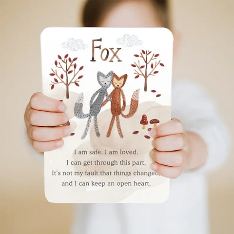 The Affirmation Card Slumberkins Woodland Fox Kin, Family Change, Woodland -ANB Baby