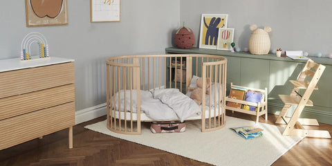 Stokke Sleepi Fitted Sheet Lifestyle View -ANB Baby
