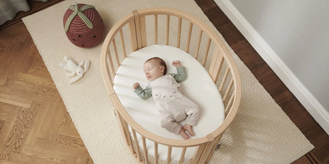 Stokke Sleepi Mini Fitted Sheet Lifestyle View -ANB Baby