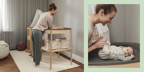 Lifestyle view of Stokke Sleepi Changing Table -ANB Baby
