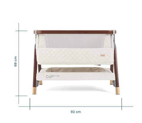 Tutti Bambi CoZee Luxe Bedside Crib Assembled Dimensions -ANB Baby