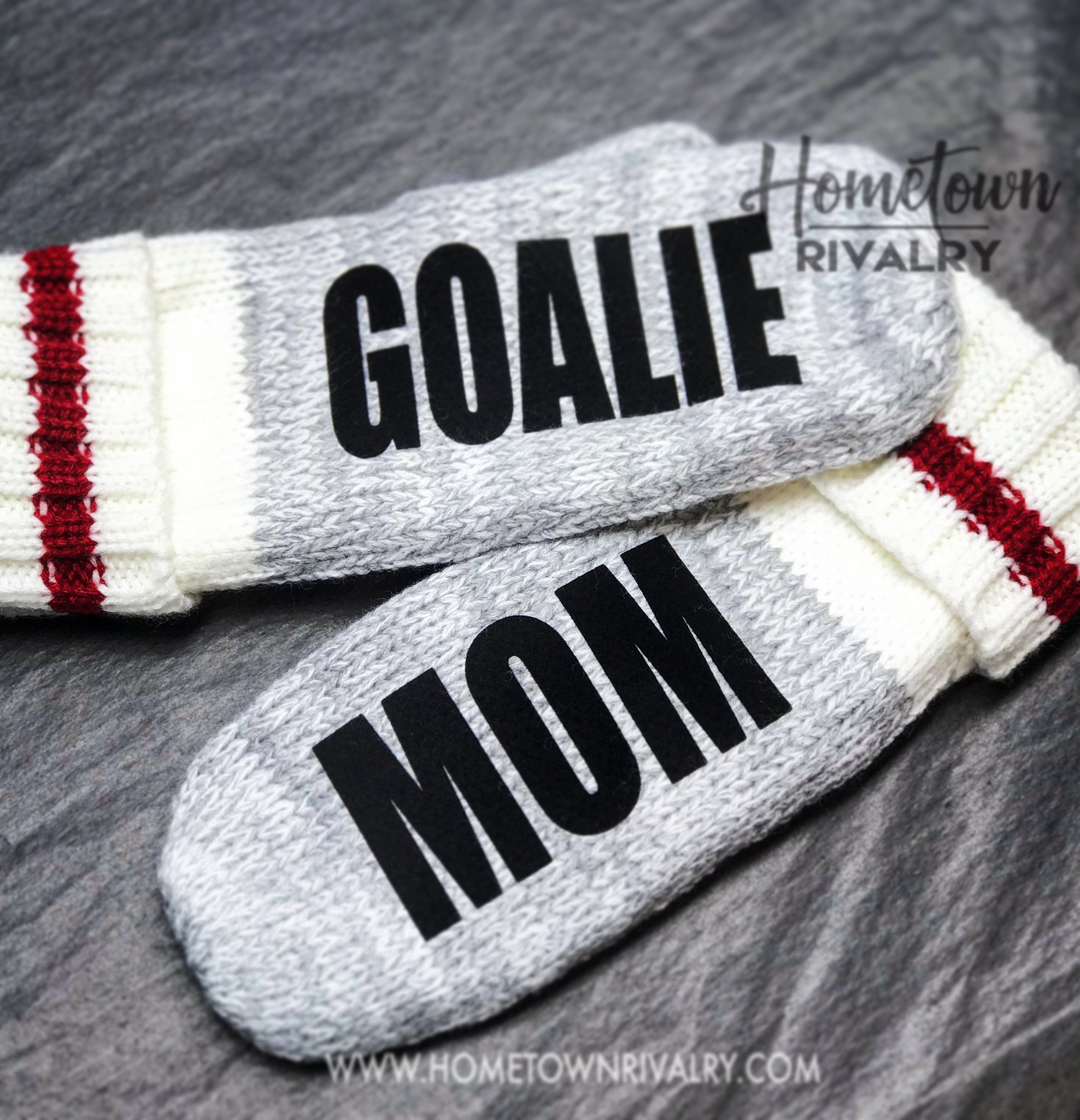 Goalie Mom Message Mittens – Hometown 