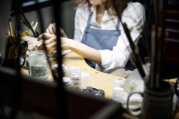 Camillette in her workshop in Montreal, Quebec