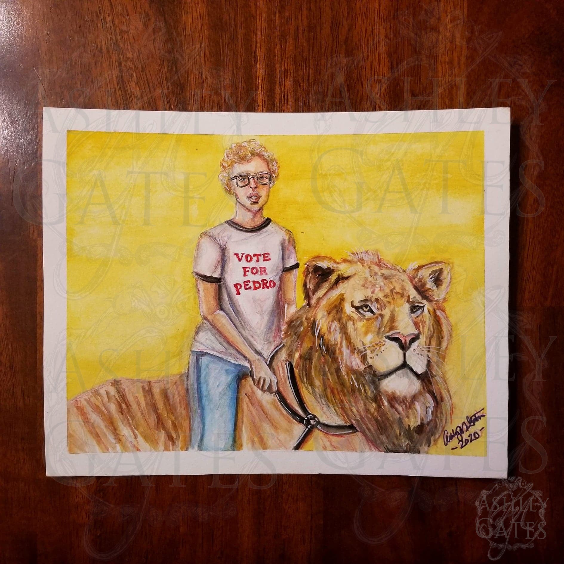 Napoleon Dynamite Liger Watercolor Art AshleyGates