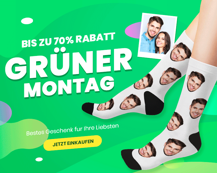 Gruner Montag Gesichtsocken