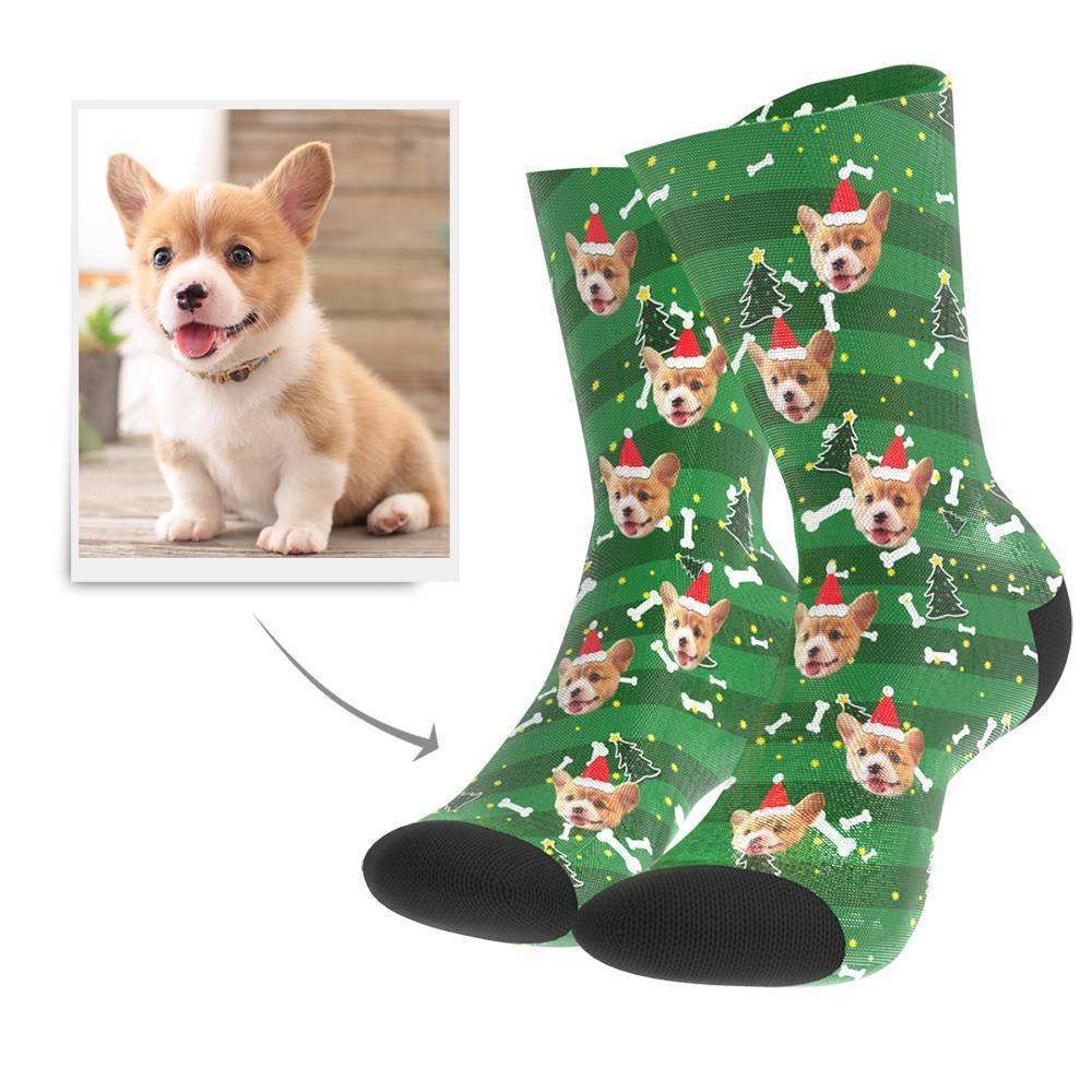 Christmas Gift Custom Face Socks (Dog) - GesichtSocken