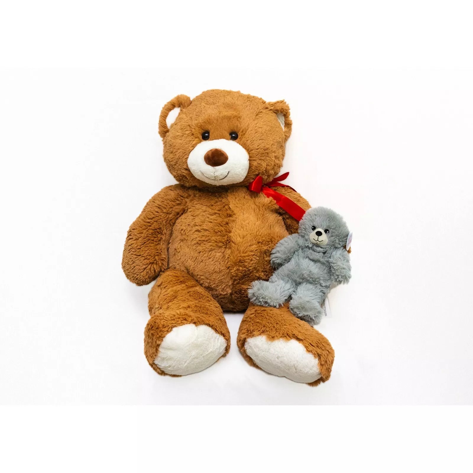 Fuzzy Friends Jumbo 34" Mom and Baby Plush Bears - Perfect Valentine’s Day Gift