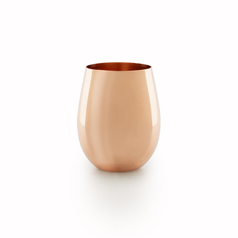 Viski Copper Stemless Wine Glasses