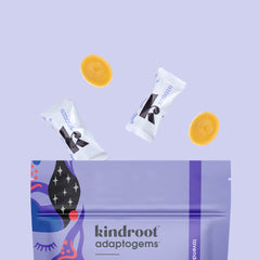 Kindroot Snooze packaging with lozenges flying out