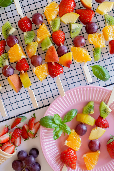Healthy Afterschool Snack Idea Fruit Skewer