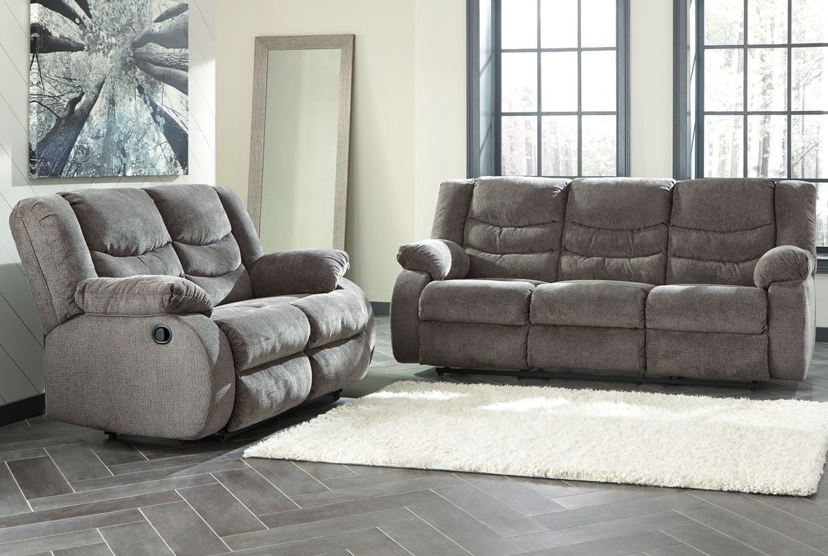 ashley tulen gray reclining sofa