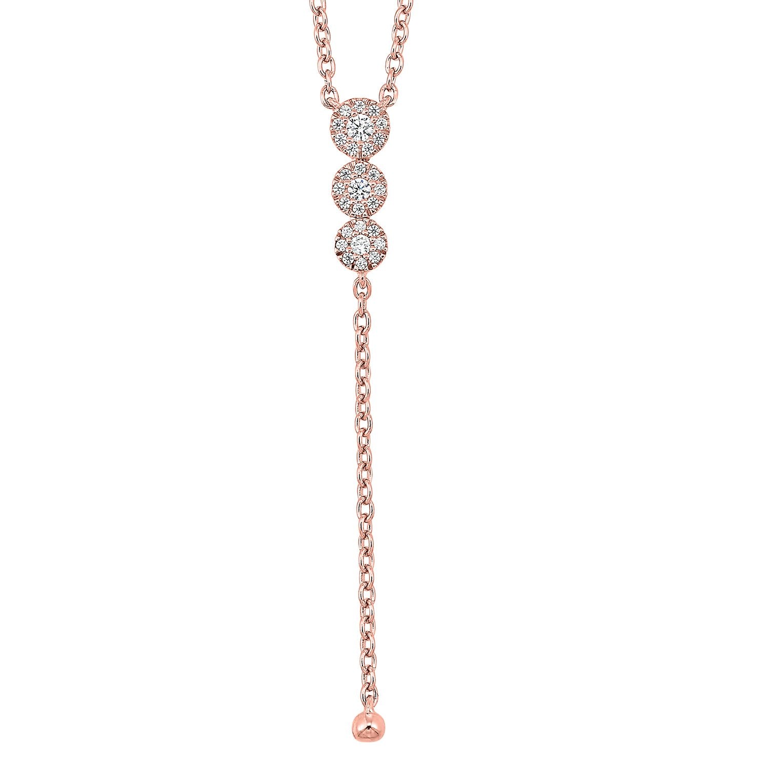 14K Diamond Necklace 1/10 ctw