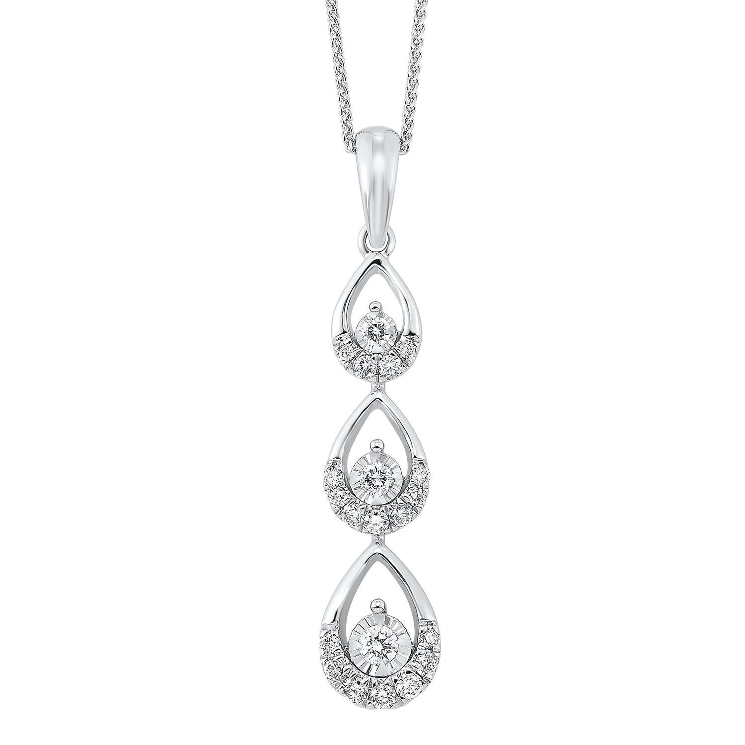 14KT Diamond Necklace 1/3ctw