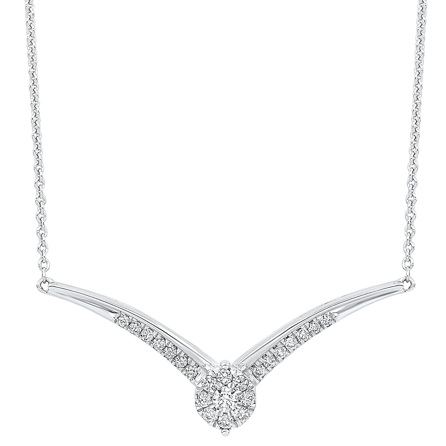 Gold Diamond Necklace 1/4 ctw