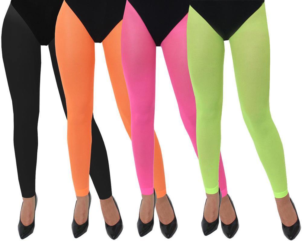 Neon Fluro Leg Warmers 80s Disco Legging Socks Dance Hens Costume