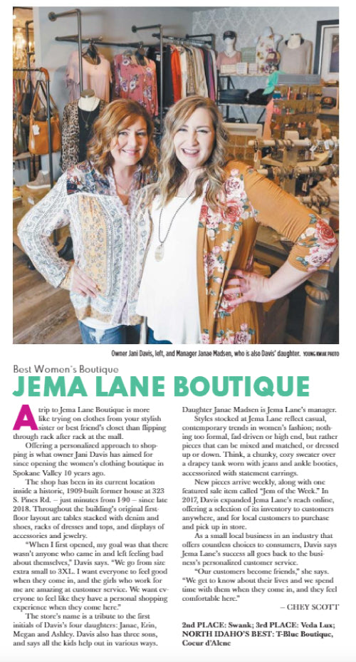 Best Women's Boutique - Jemalane.com