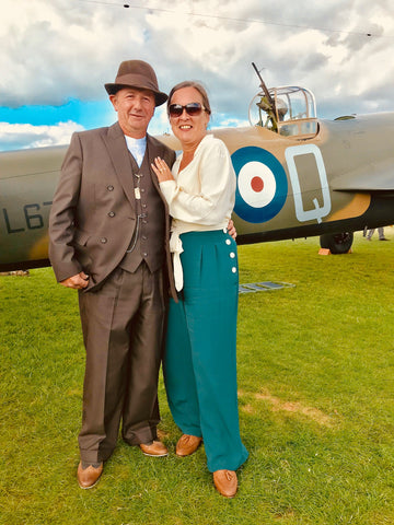 Goodwood Revival Outfit , comfortable outfit for goodwood high waist trousers seamstress of bloomsbury rocknromance
