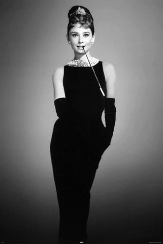 little black dress vintage dress classic fashion Audrey Hepburn Breakfast At Tiffany's old film old hollywood style