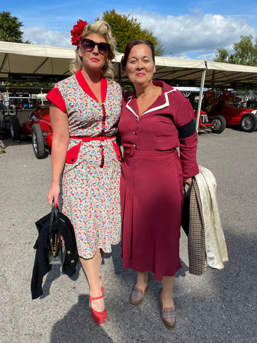 where to buy a dress for Goodwood revival swing dress shirtwaister vintage print dress vintage friends