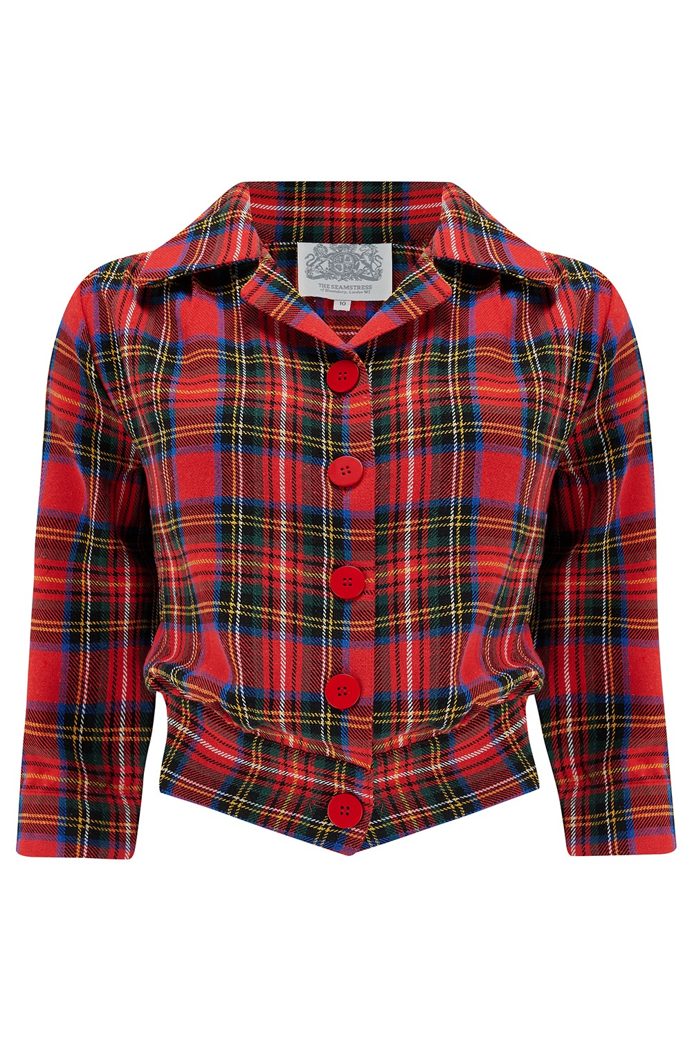 50s Shirts & Tops | 1950s Blouses & Knitwear Marion Blouse in 100 Cotton Red Plaid Tartan Authentic  Classic 1940s Vintage Inspired Style £45.95 AT vintagedancer.com