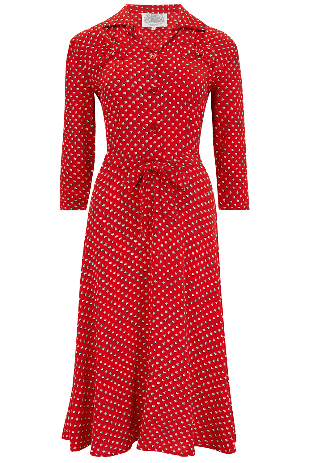 Polly Dress CC41 in Red Ditzy , Classic 1940s True Vintage Style – Rock ...