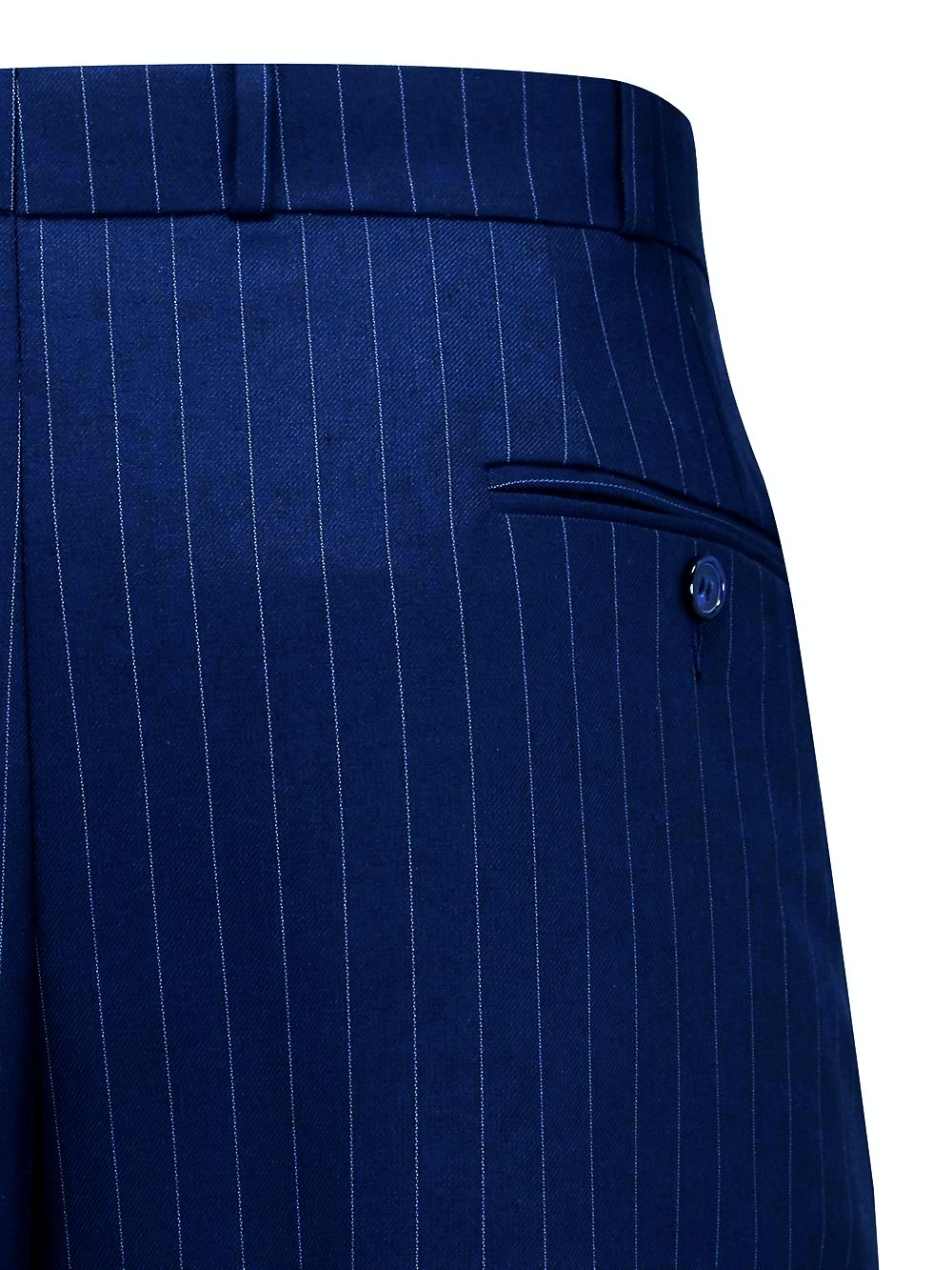 mens blue pinstripe trousers