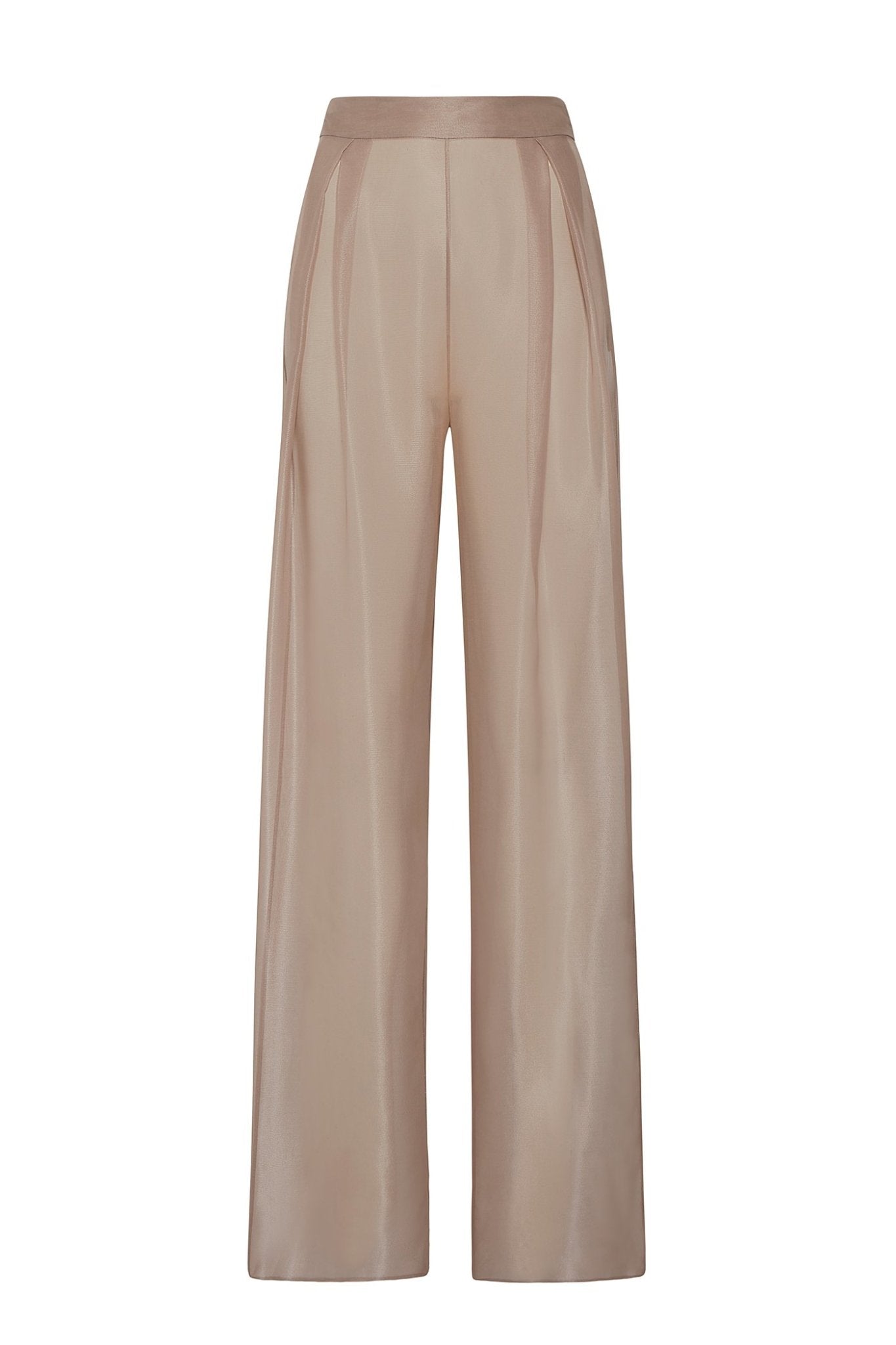 SHEER VISCOSE PLEATED TROUSER