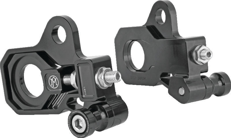 Performance Machine HD Touring Axle Adj Kit   Black Ano