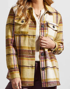 Tribal Shacket W/ Pockets - Chartreuse - Mine and Yours Boutique 