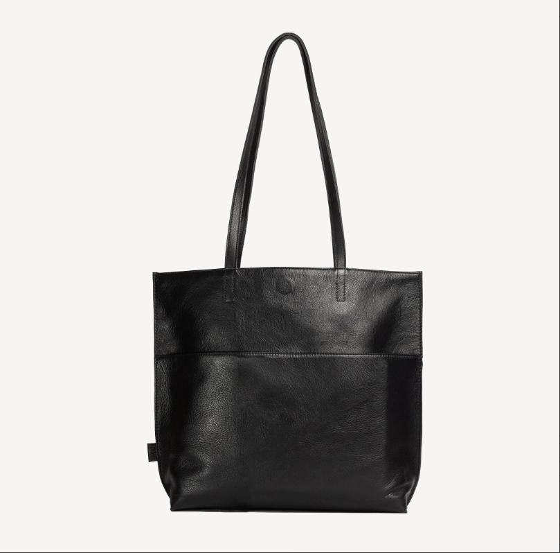 Kamala Tote - Black Leather – Genterie Supply Co.