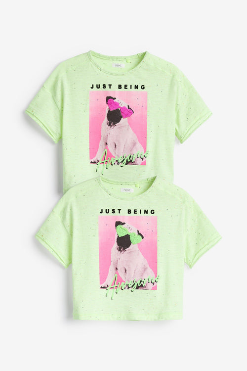 Next Green Pug Younger Girls T-Shirt
