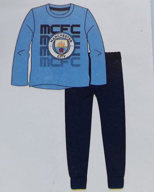 Manchester City MCFC Blue Older Boys Pyjamas