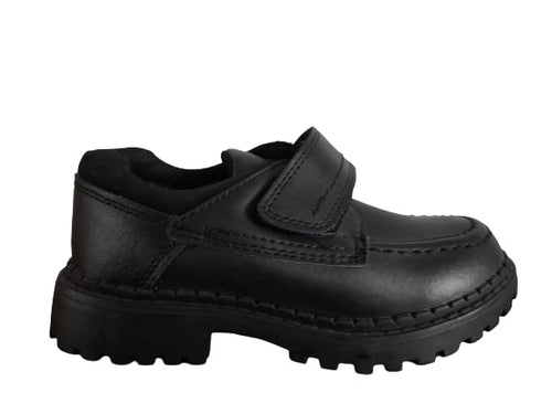F&F Black Sturdy Boys School Shoes